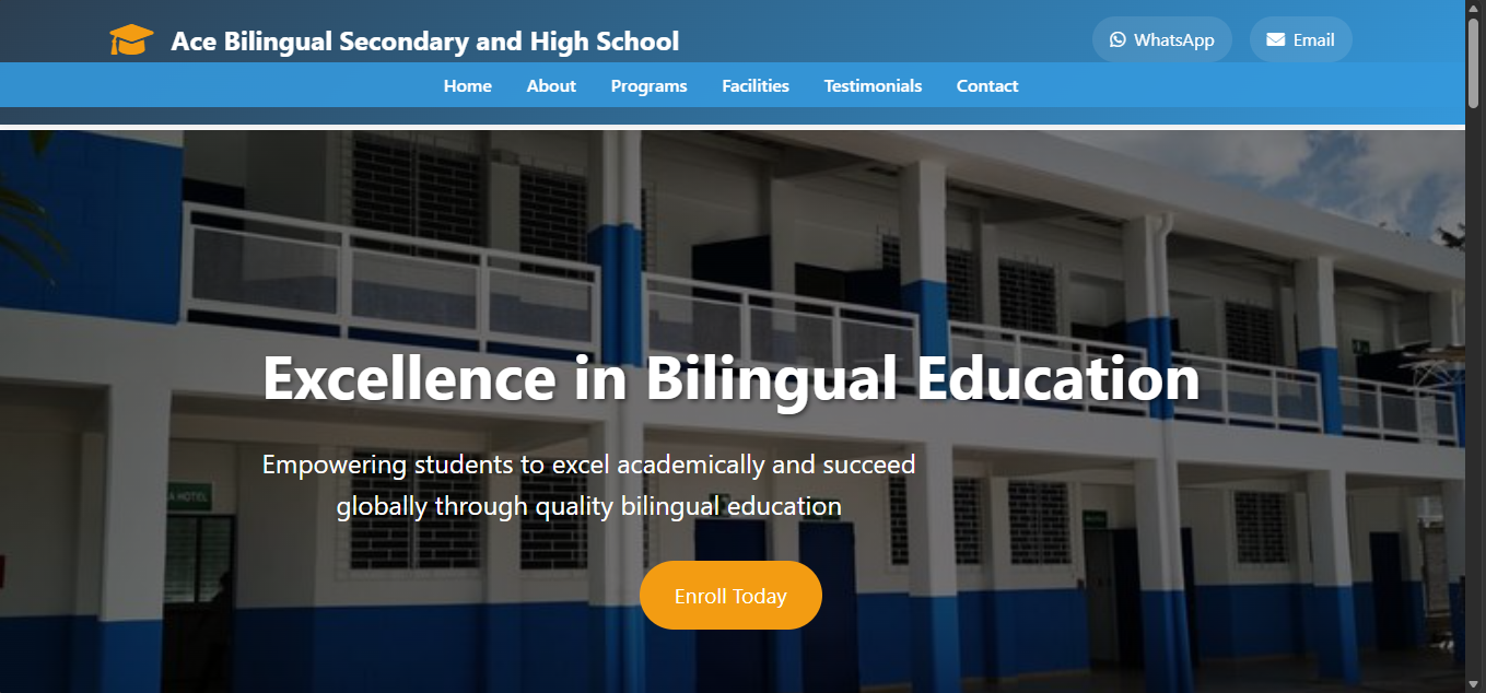 Ace Bilingual Highschool website
